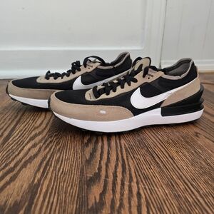 Nike Waffle One Sneakers Black Tan White Men’s 7.5 Women’s 9